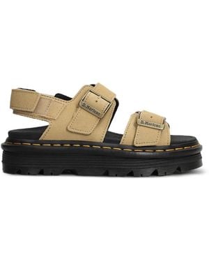 Dr. Martens Suede Flat Sandals - White