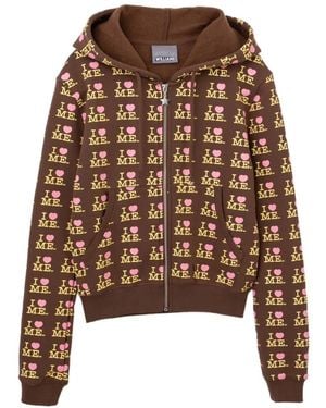 Ashley Williams Graphic-Print Hoodie - Brown
