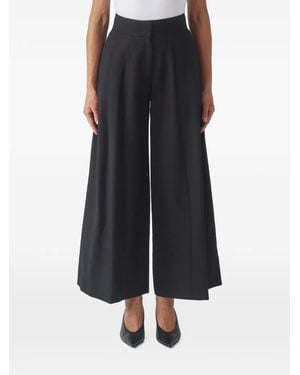 MEIMEIJ Pleated Palazzo Trousers - Black