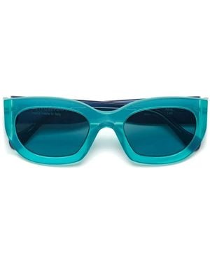 Retrosuperfuture Lunettes De Soleil Alva À Monture Ovale - Blue