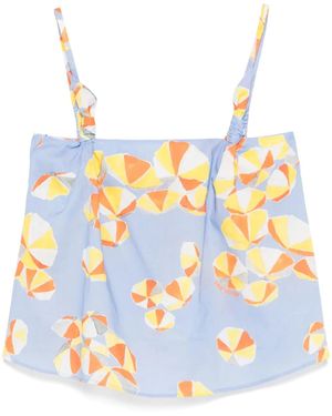 Moschino プリント ブラウス - ブルー