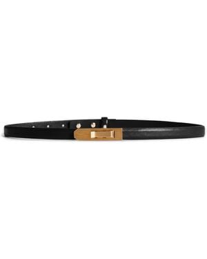 Alberta Ferretti Leather Belt - White