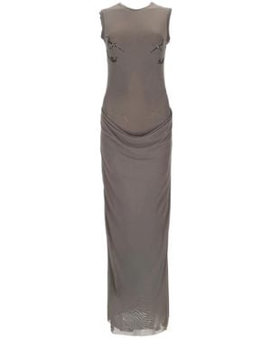 Jean Paul Gaultier Draped Maxi Dress - Gray