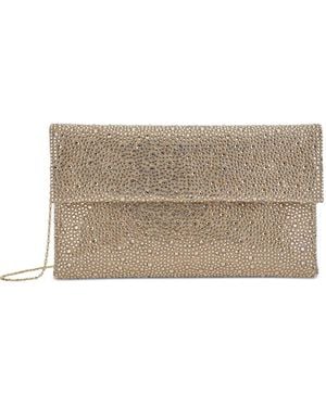 Twentyfourhaitch Crystal-Embellished Clutch Bag - Gray