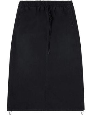 DIESEL Drawstring Midi Skirt - Black