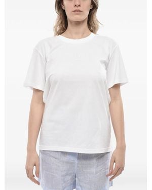 Ludovic de Saint Sernin Embroidered-Monogram Crew-Neck T-Shirt - White