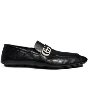 Gucci Double G Leather Loafers - White