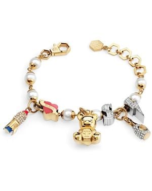 Philipp Plein Logo Charm Bracelet - Metallic