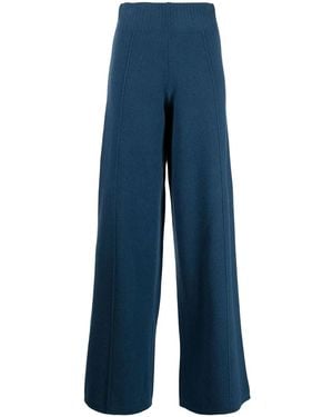 Pringle of Scotland High-Waisted Knitted Pants - Blue
