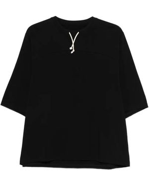 Mordecai Lace-Detail T-Shirt - Black