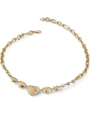 Guess In My Heart Crystal-Embellished Heart-Pendant Necklace - Metallic