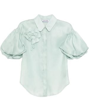 Dice Kayek Floral Embroidered Shirt - Blue