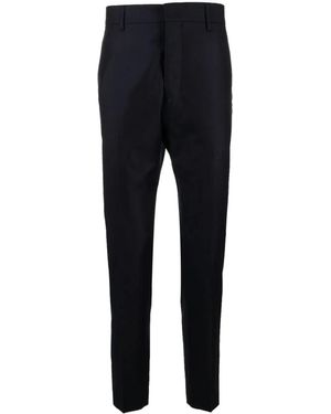Ami Paris Tapered-Leg Wool Trousers - Blu