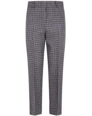 Seventy Check Tailored Trousers - Grey