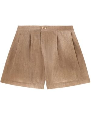 Ermanno Scervino Short À Design Plissé - Brown