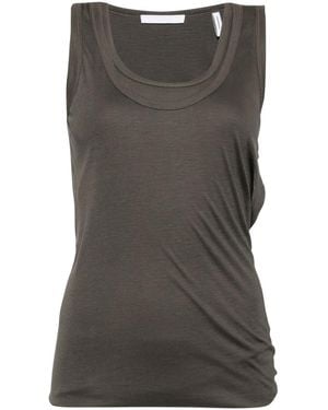 Helmut Lang Scoop-Neck Tank Top - Gray