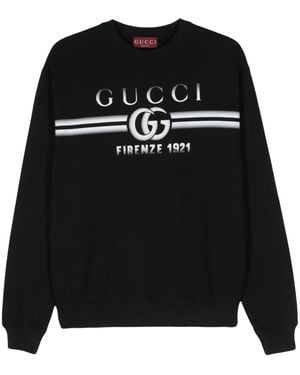 Gucci ライトフェルテッドコットンスウェットシャツ - ブラック