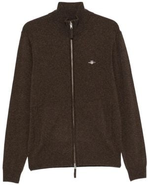 GANT Cardigan Mit Reißverschluss - Braun