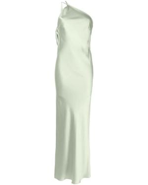 Michelle Mason Single-Shoulder Maxi Dress - Green