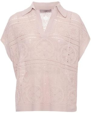 D.exterior Gehäkelte Bluse - Pink