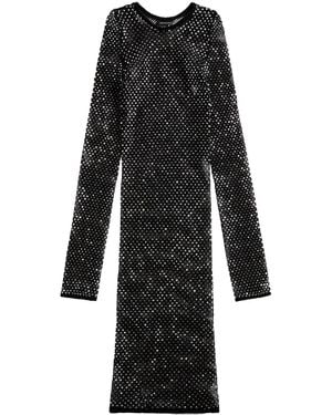 Balenciaga Rhinestone-Embellished Dress - Black