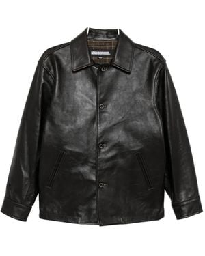 Neighborhood Klassische Lederjacke - Schwarz