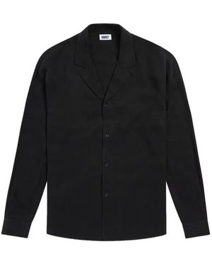 KROST Buttoned Revere Collar Coat - Black