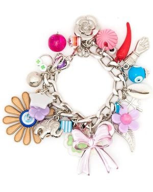 Amir Slama Multi-Charm Chain Bracelet - Pink