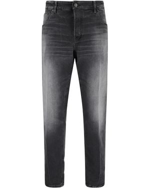 PT Torino Slim-Fit Whiskered Stretch Denim Jeans - Grey