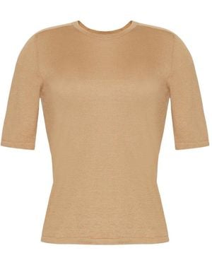 Adam Lippes Kerr Short-Sleeve Sweater - Natural