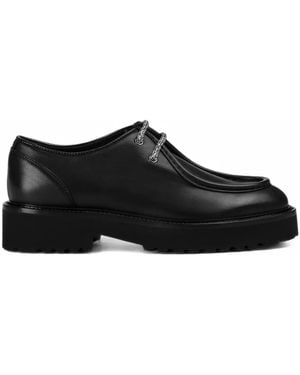 Doucal's Leather Derby Shoes - Black