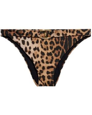 Moschino Printed Lycra Swim Briefs - Natural