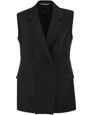 Tagliatore Chaleco Con Doble Botonadura - Negro