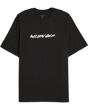 Malbon Golf X Futura T-Shirt Box Con Logo - Nero