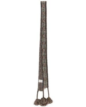 Antik Batik Campo Tassel-Trim Scarf - White