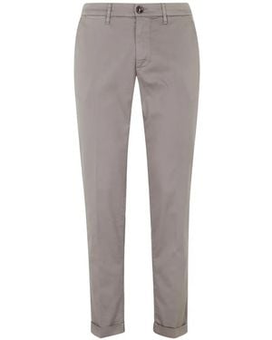 Re-hash Logo-Patch Turn-Up Pants - Grey