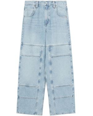 Agolde Tanis High-Rise Wide-Leg Jeans - Blue