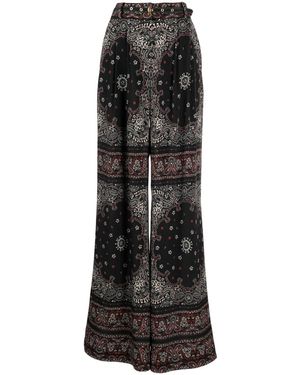 Zimmermann バンダナプリント ワイドパンツ - ブラック