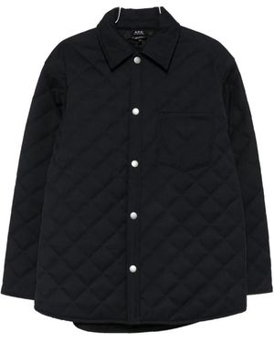 A.P.C. Quilted Press-Stud Jacket - Black