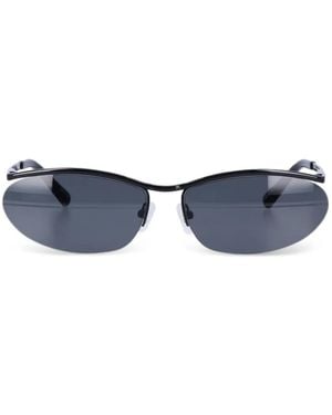 The Attico Charlotte Oval-Frame Sunglasses - Blue