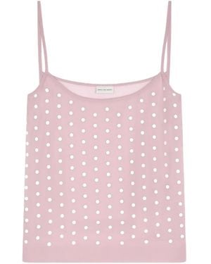 Dries Van Noten Embellished Slip Top - Pink