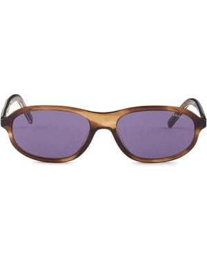 Prada Sunglasses With The Iconic Metal Plaque - Purple