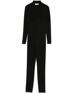 Nissa Crystal-Embellished Jumpsuit - Black