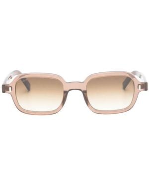 Lgr Marrakech Bold Rectangle-Frame Sunglasses - Natural