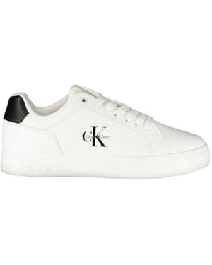 Calvin Klein Baskets À Logo Imprimé - Blanc