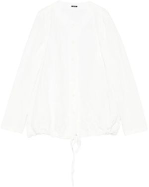 Apuntob Drawstring-Hem Jacket - White