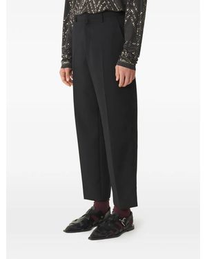 Lanvin Pleated Wool Trousers - Black