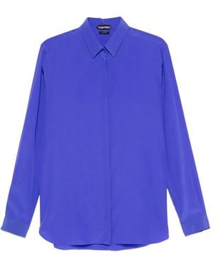 Tom Ford ロングスリーブ シャツ - ブルー