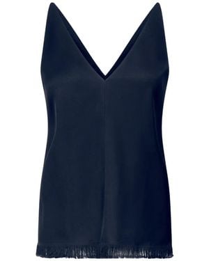 FFORME Emory Fringe-Trim Blouse - Blue