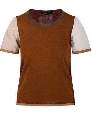 Fabrizio Del Carlo Colour-Block T-Shirt - Brown